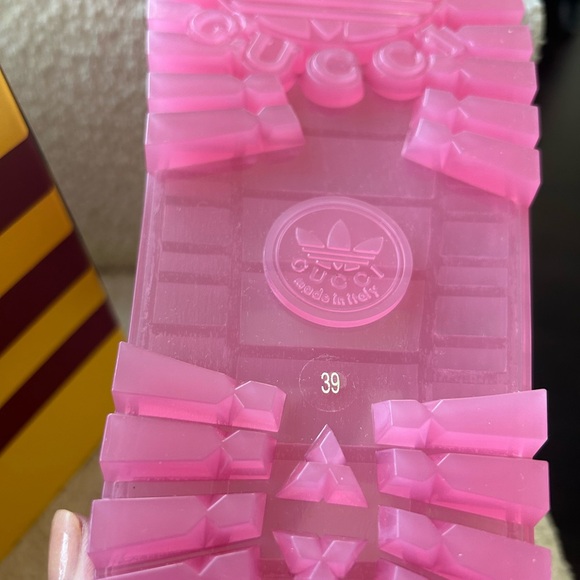 Gucci X Adidas pink rubber slides NWT - Picture 9 of 12